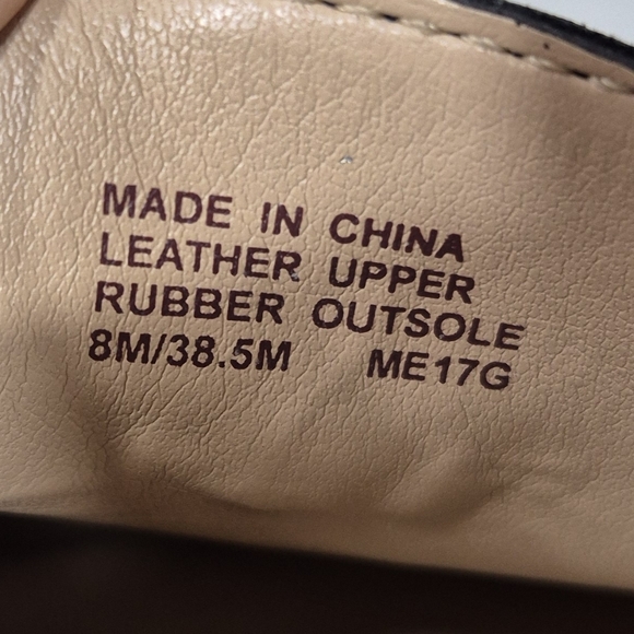 Michael Michael Kors moccasin loafers women's 8 black leather bow logo charm - Picture 10 of 15